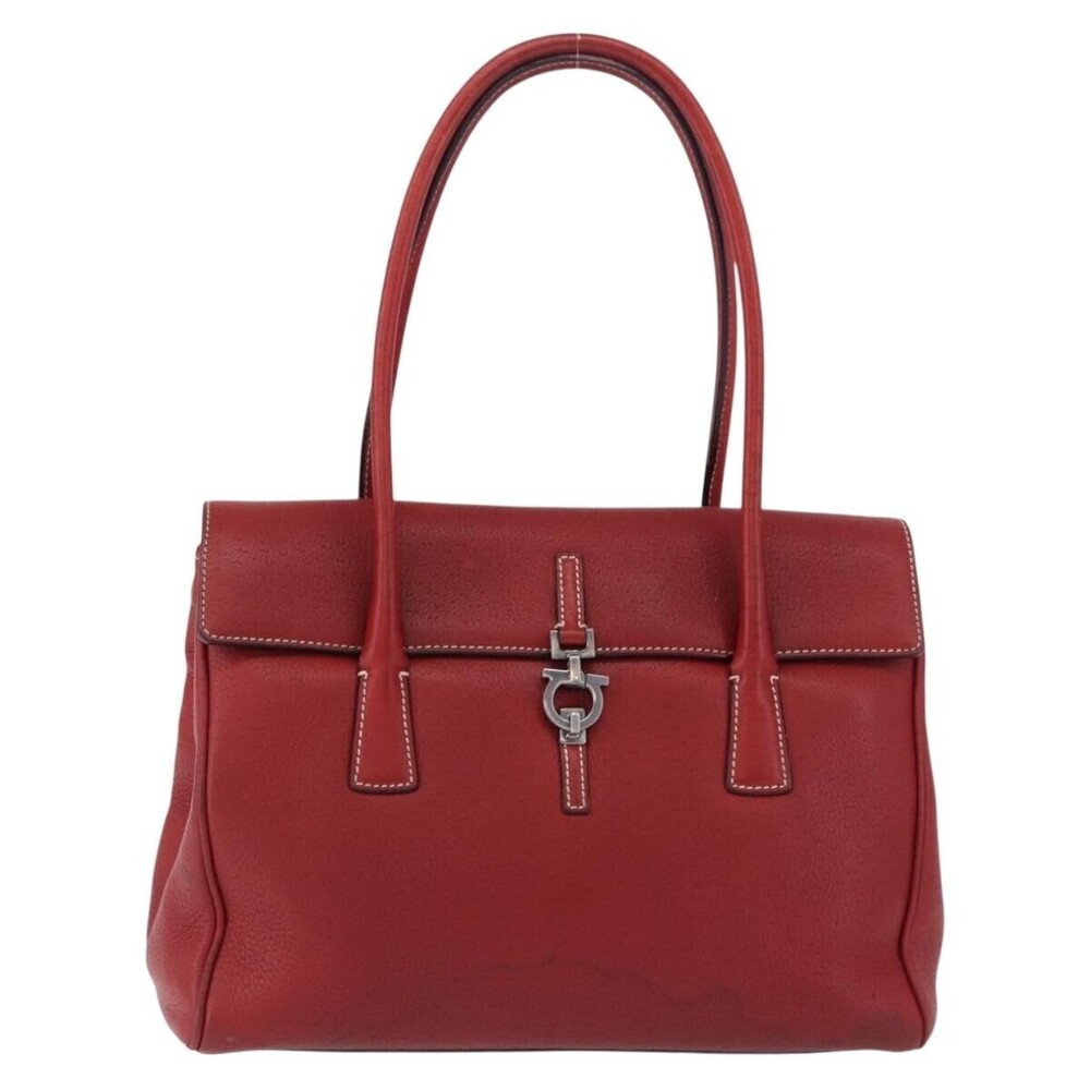 Salvatore Ferragamo Gancini Top Handle Leather